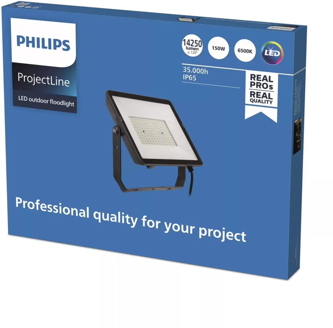 Philips LED ProjectLine 8719514954632 LED-schijnwerper 150W - Koudwit - Zwart
