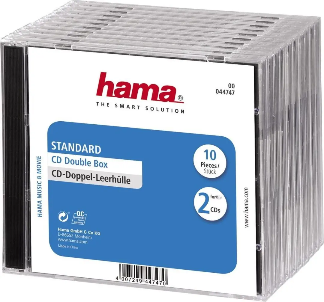 Hama Cd-Box Dubbel 10 Stuks - 25 Vakken Transparant