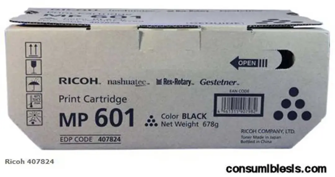 Ricoh 407824 Toner - Zwart - 25.000 pagina's - afbeelding 6 van 6