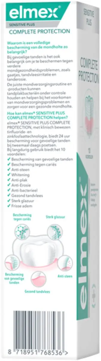 Elmex Sensitive Plus Tandpasta 75ml - 6 Stuks