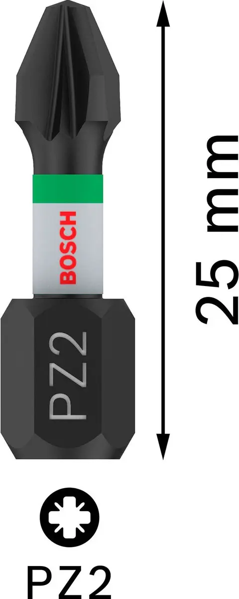 Bosch Professional PZ2 Slagboor 2-delig 25mm