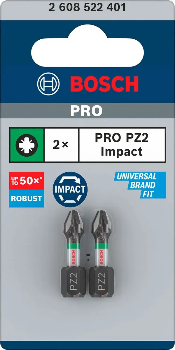 Bosch Professional PZ2 Slagboor 2-delig 25mm