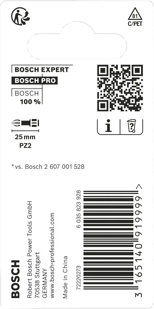 Bosch Professional PZ2 Slagboor 2-delig 25mm