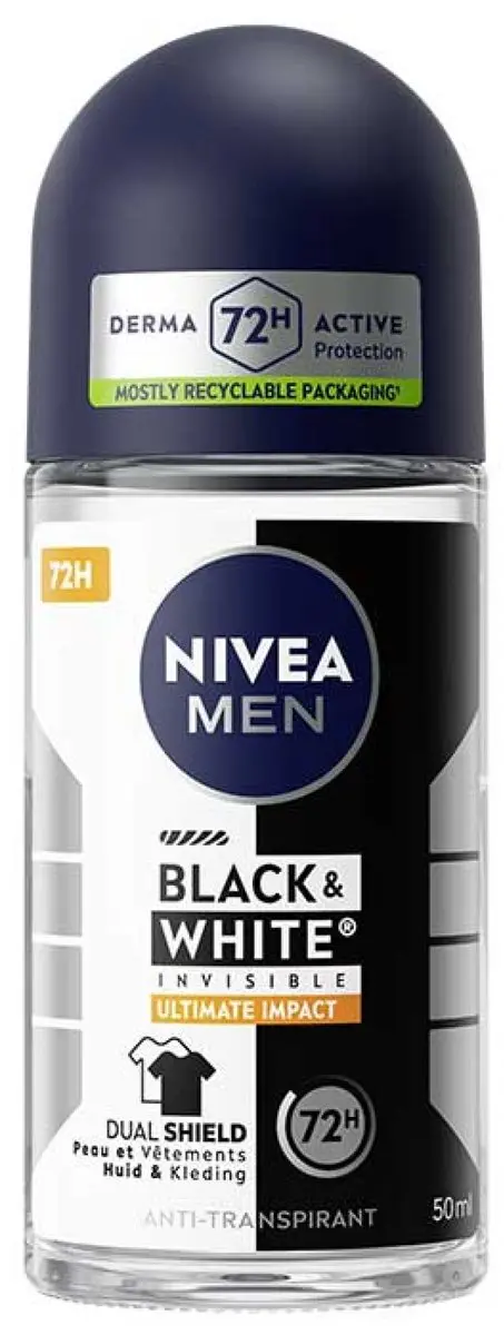 NIVEA Men Black & White Invisible Ultimate Impact Roll-On 50ml