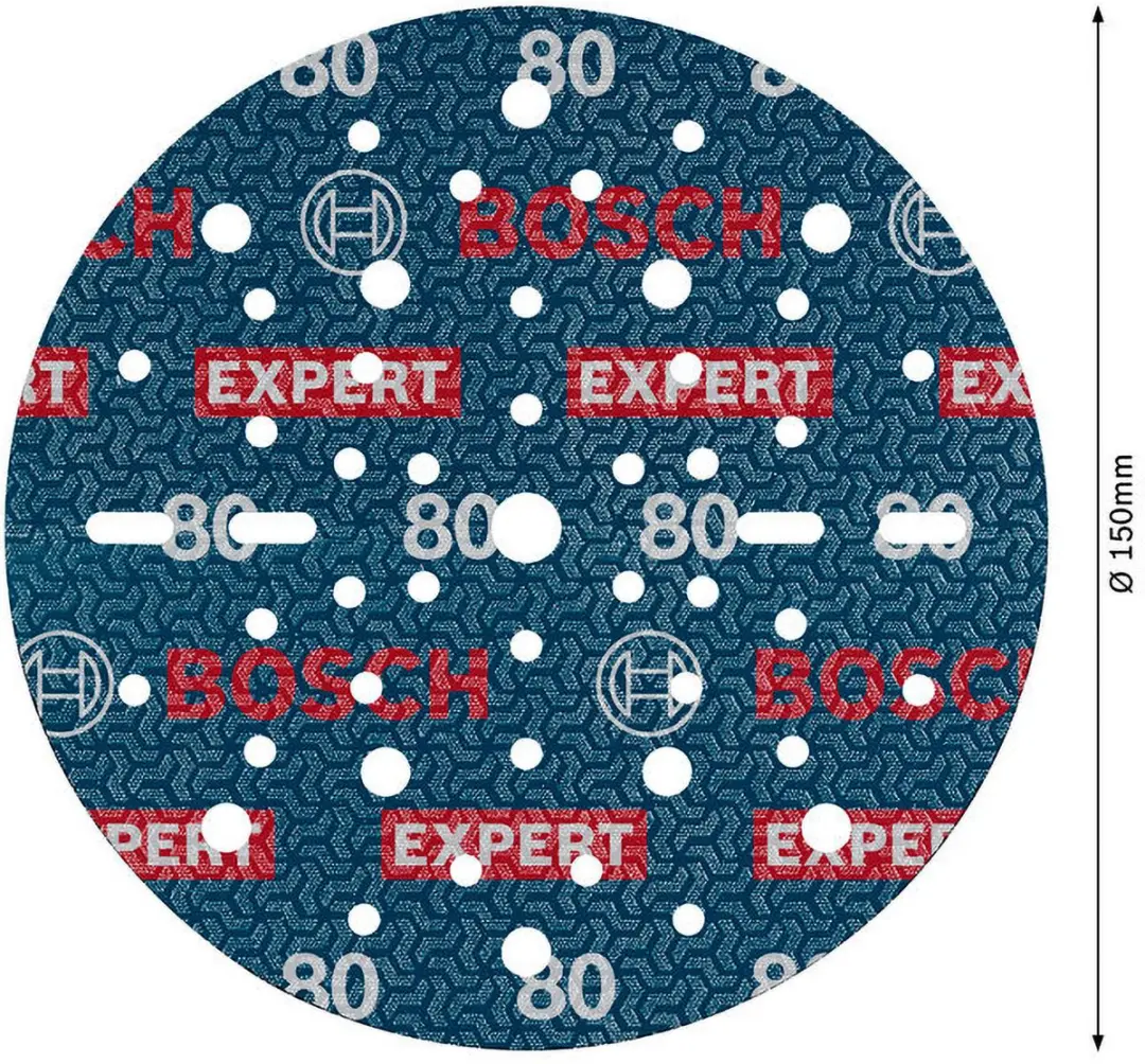 Bosch Professional EXPERT O780 Folieschuurschijf 150mm K80 - 50 Stuks