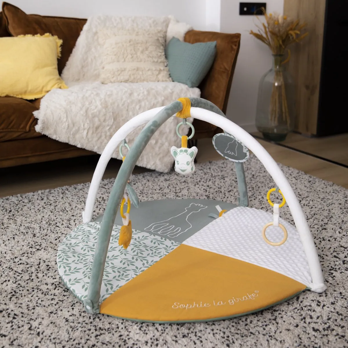 Sophie de Giraf Reverso Activity Speelkleed - 5 Speelelementen - 50x90x90cm - Groen/Geel/Wit - afbeelding 6 van 6