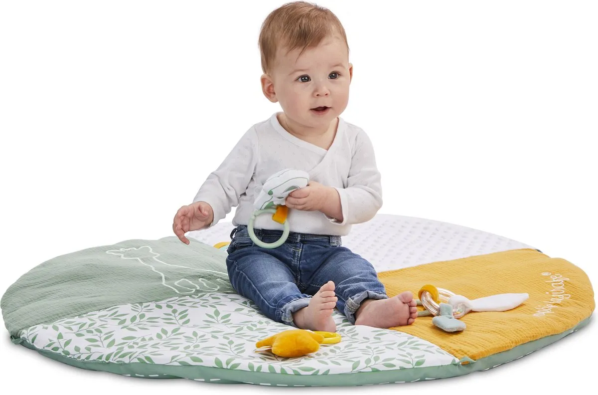 Sophie de Giraf Reverso Activity Speelkleed - 5 Speelelementen - 50x90x90cm - Groen/Geel/Wit