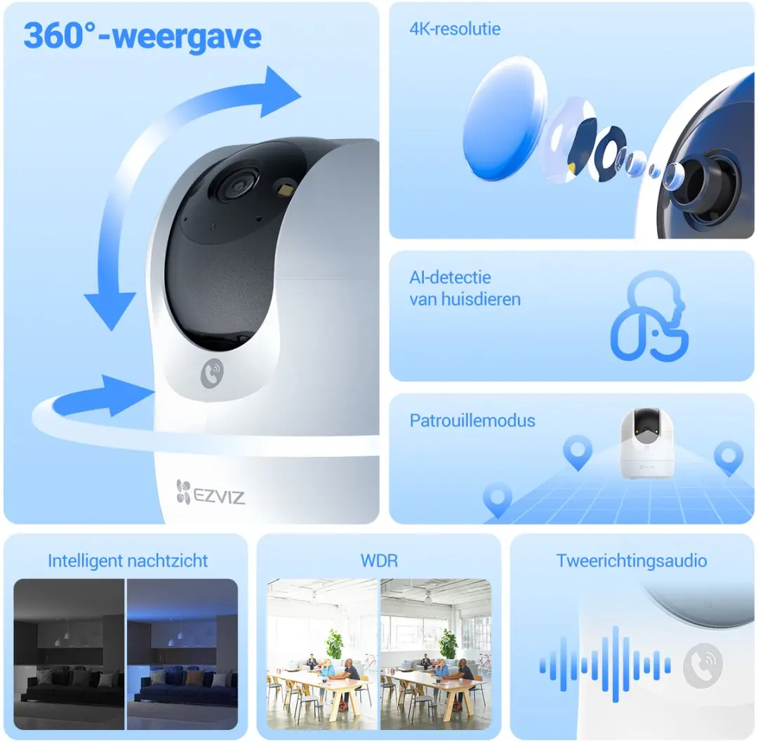 EZVIZ C6N G1 4K Beveiligingscamera - Wit - afbeelding 6 van 6