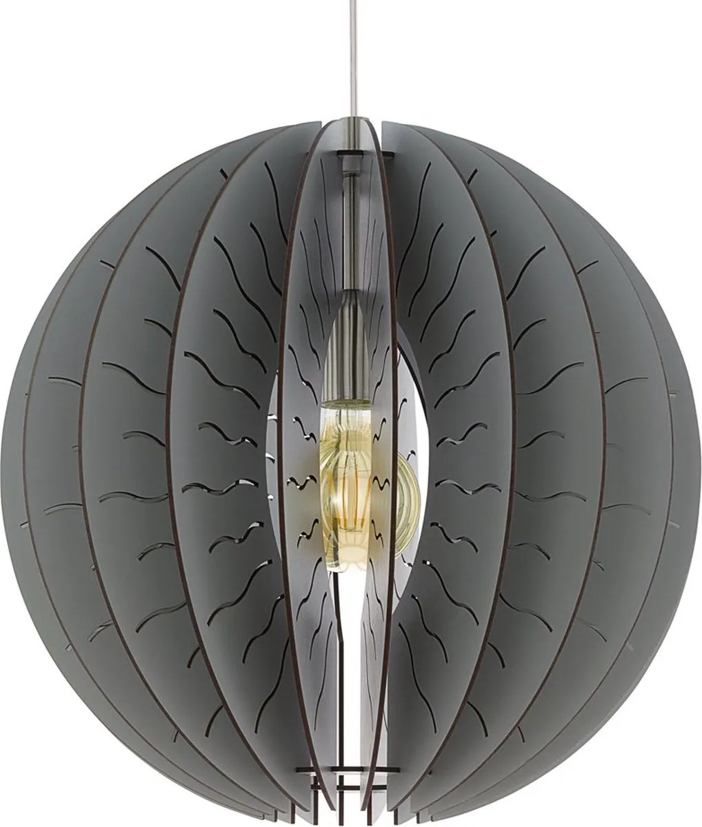 Eglo Fabessa Hanglamp E27 - Staal/Hout Grijs