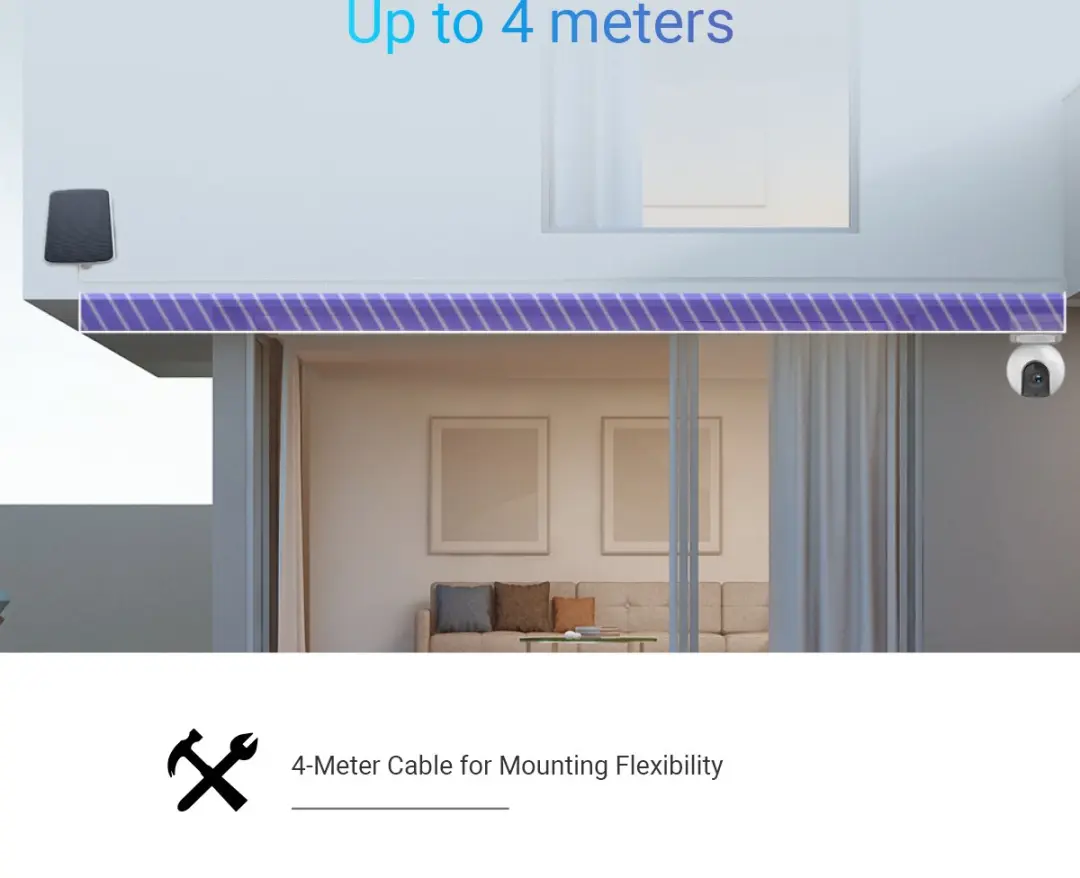EZVIZ Panel-e Zonnepaneel USB-C - Wit/Zwart