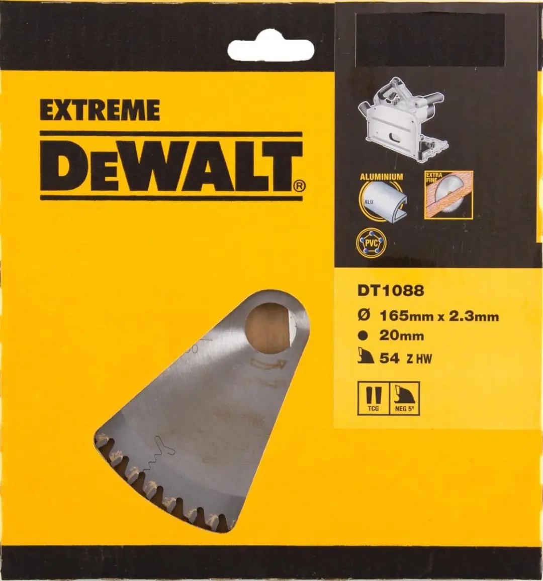 DeWALT DT1088-QZ Cirkelzaagblad Aluminium 165mm - 54T