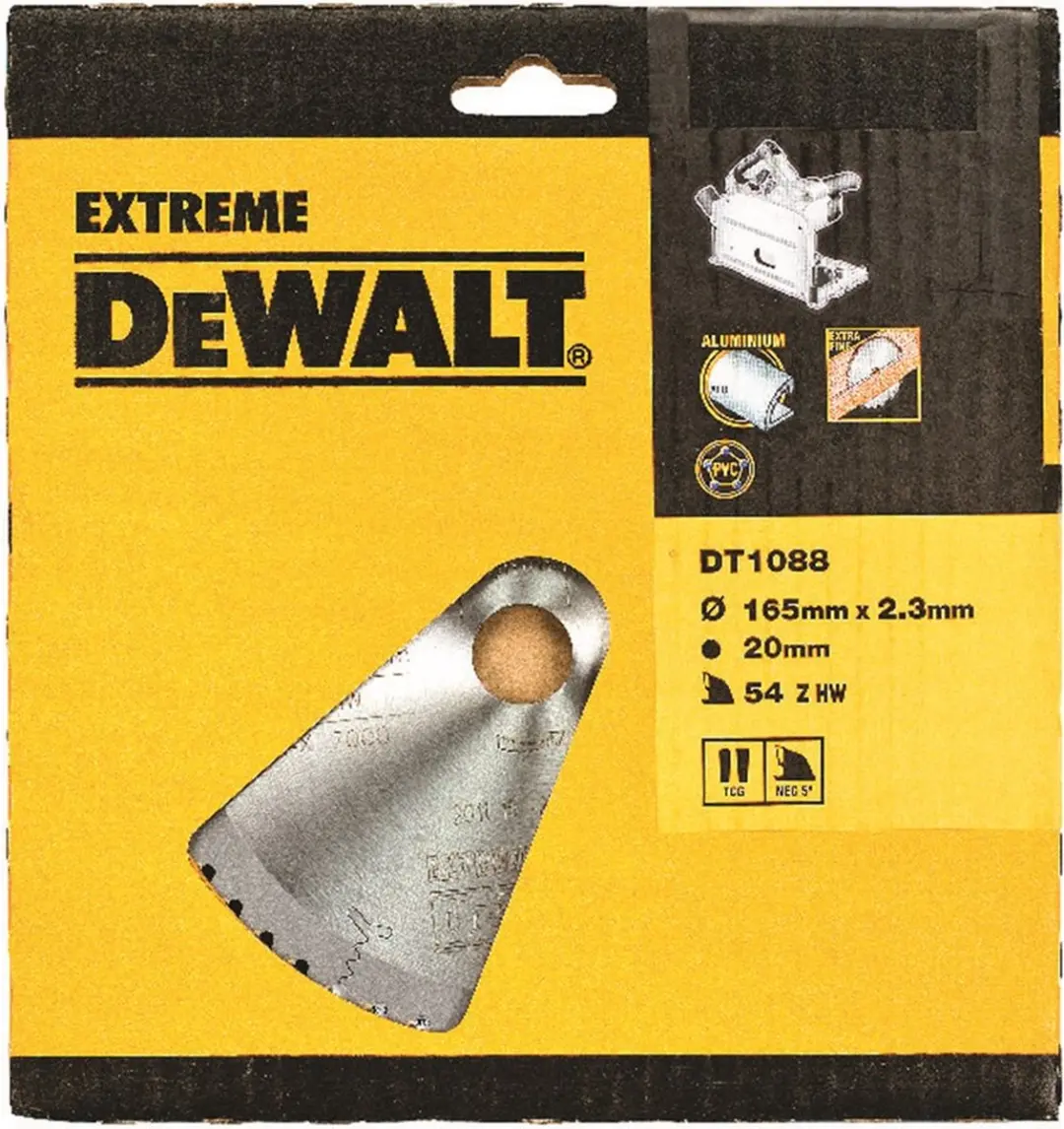 DeWALT DT1088-QZ Cirkelzaagblad Aluminium 165mm