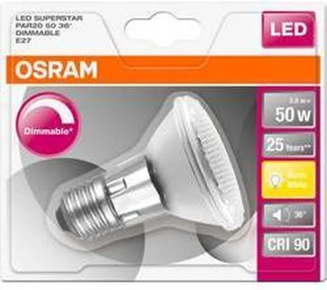 Osram LED Reflector E27 5W Warmwit - 2700K - afbeelding 6 van 6