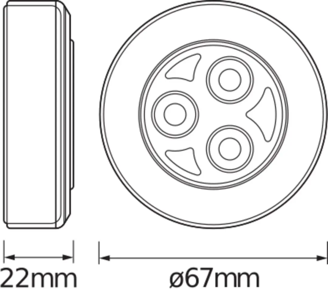 LEDVANCE DOT-it Draagbaar Mini-Licht - 0.23W Koelwit 7000K - Zilver - afbeelding 6 van 6