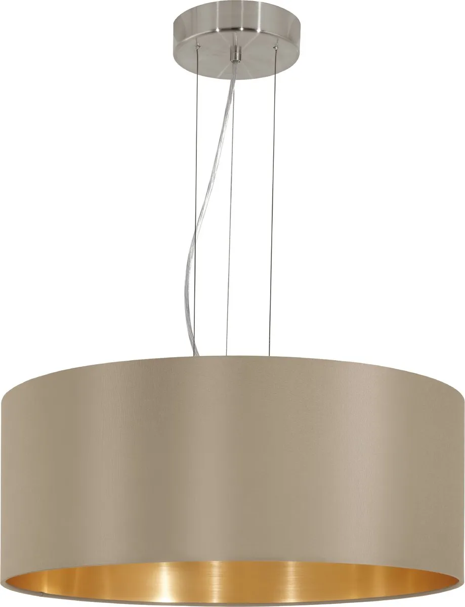 Eglo Maserlo Hanglamp Ø53cm - Taupe/Goud