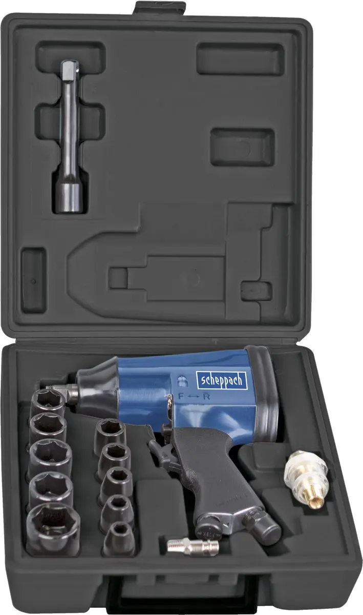 Scheppach Pneumatische Slagmoersleutel 1/2" 7906100717 - 10 Doppen