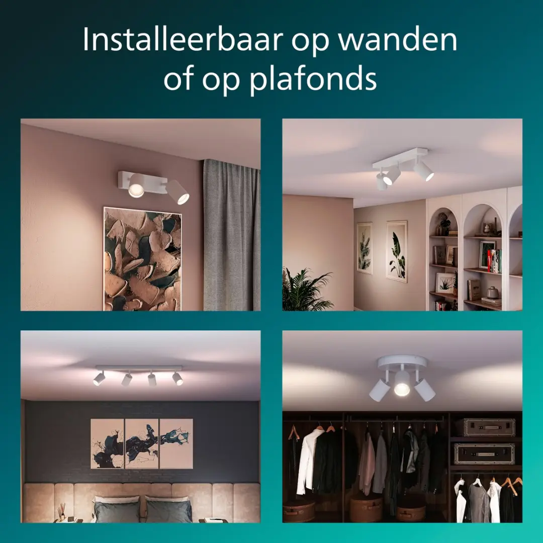 Philips Wyatt Opbouwspot GU10 5W - Wit