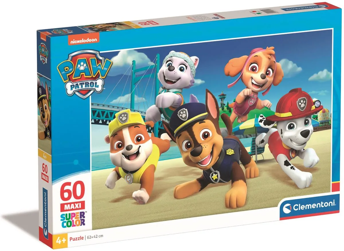 Clementoni Paw Patrol Puzzel 60 Maxi Stukjes - Multicolor