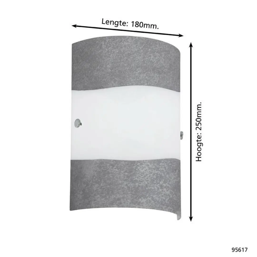 Eglo Lagonia Wandlamp 1 Licht - Nikkel-Mat/Grijs-Wit