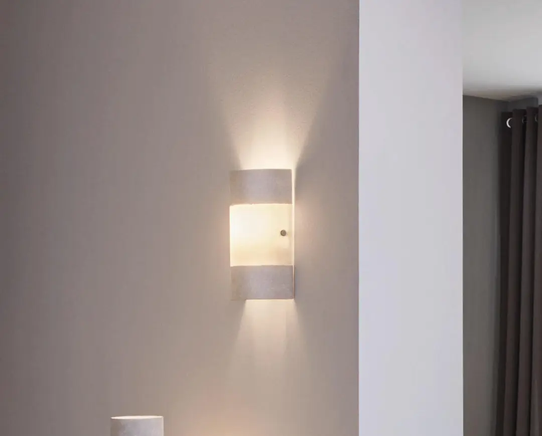 Eglo Lagonia Wandlamp 1 Licht - Nikkel-Mat/Grijs-Wit