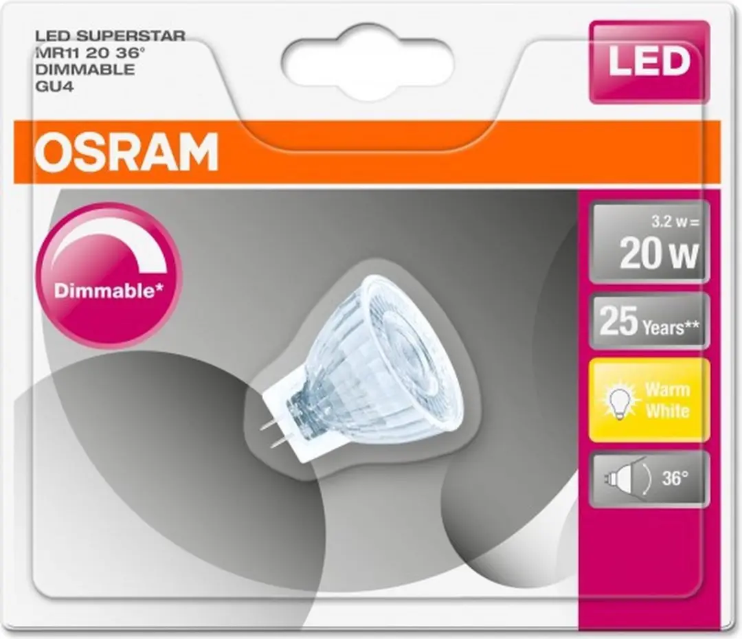 Osram LED Reflector GU4 4W Warmwit
