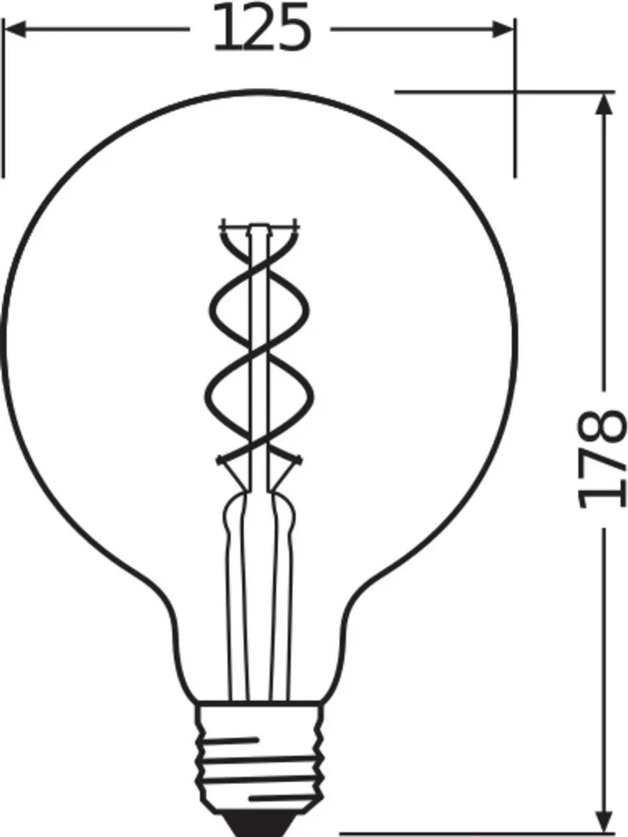 Osram LEDvance Vintage 1906 Globe E27 5W 300lm - 2700K - afbeelding 6 van 6