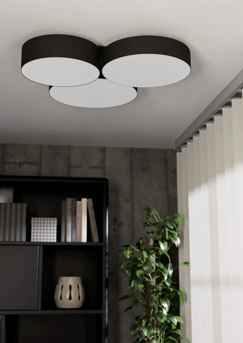 EGLO connect.z Barbano-Z Plafondlamp - 60,5cm - Zwart/Wit - RGB & Wit - Zigbee