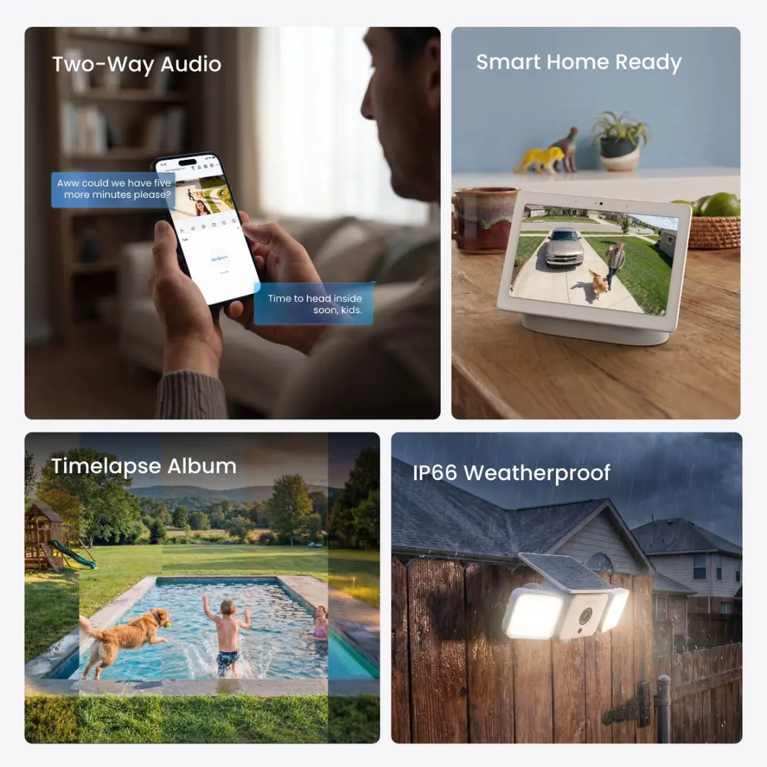 Reolink Floodlight Series F310B Buitencamera - 4MP - WiFi 6 - Wit