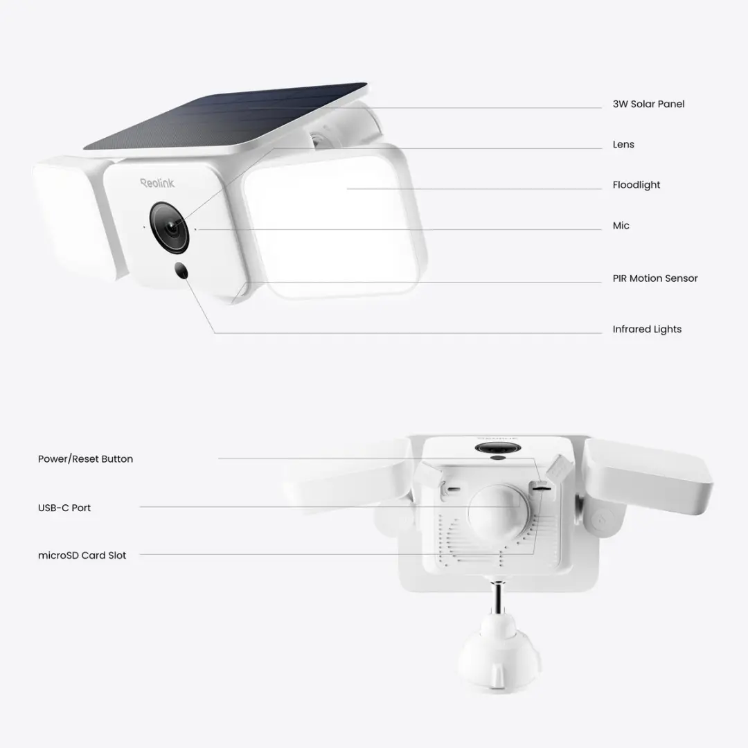 Reolink Floodlight Series F310B Buitencamera - 4MP - WiFi 6 - Wit
