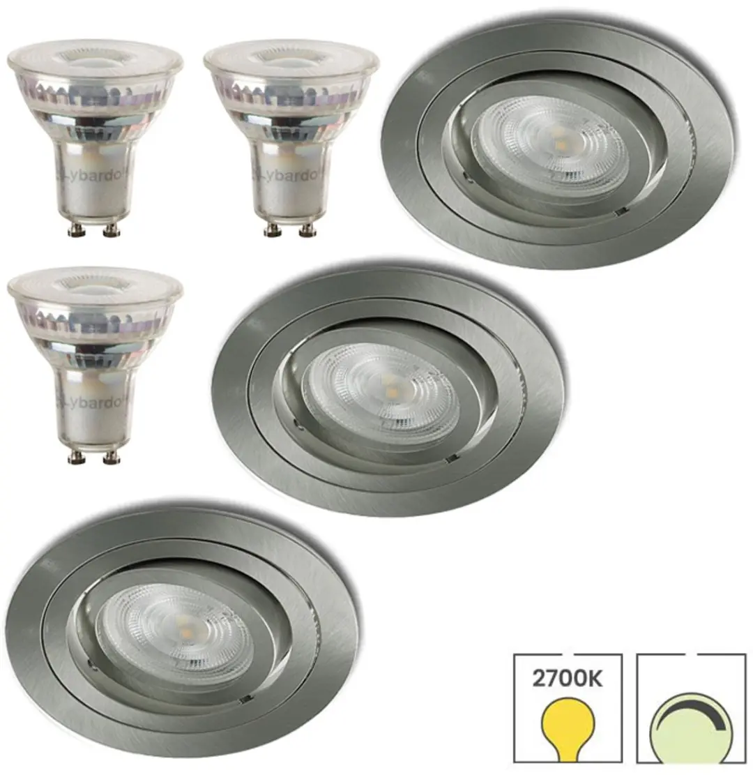 Lybardo Inbouwspots 3-pack GU10 3.5W