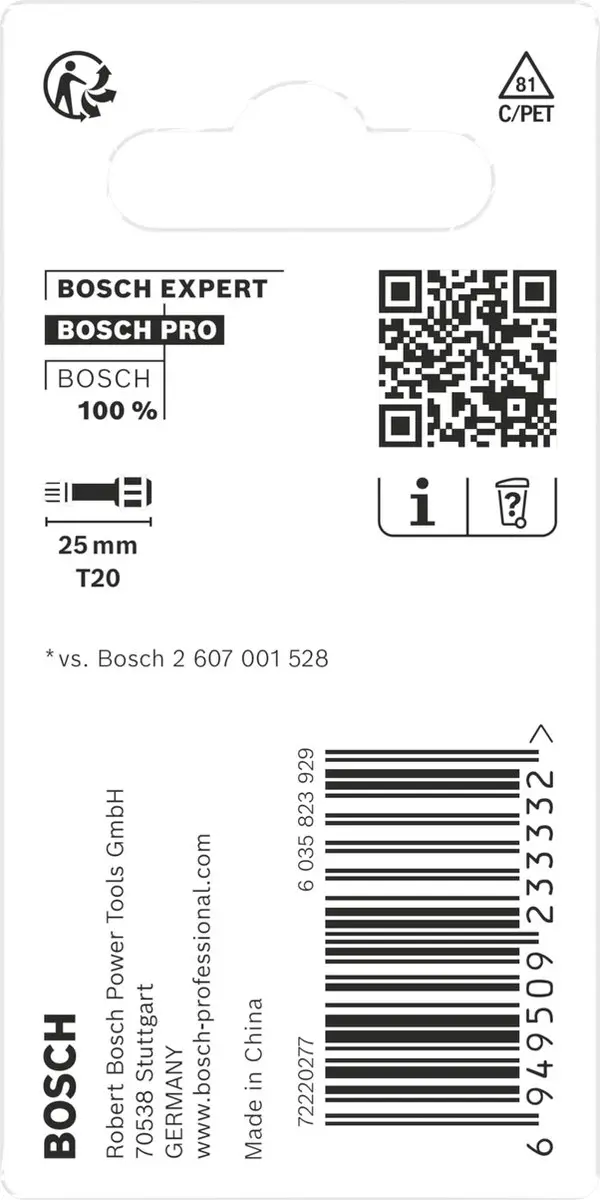 Bosch Professional Impact Control T20 25mm - 2 Stuks