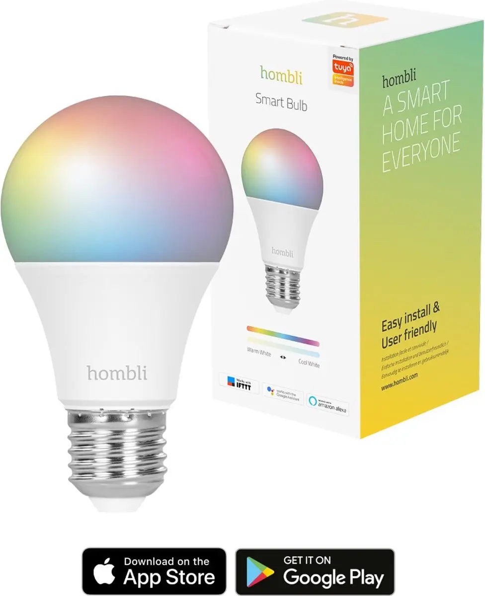 Hombli Smart Home Starterkit - Slimme Camera, Lamp & Stekker - Multicolor