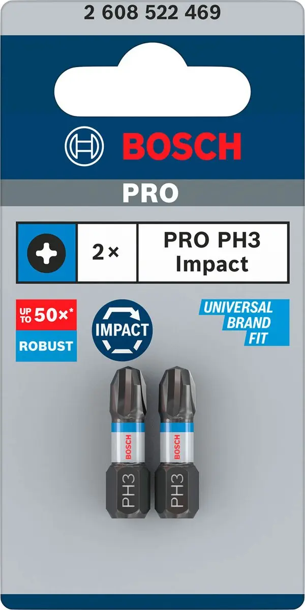 Bosch Professional PH3 25mm Slagbit - 2-delig