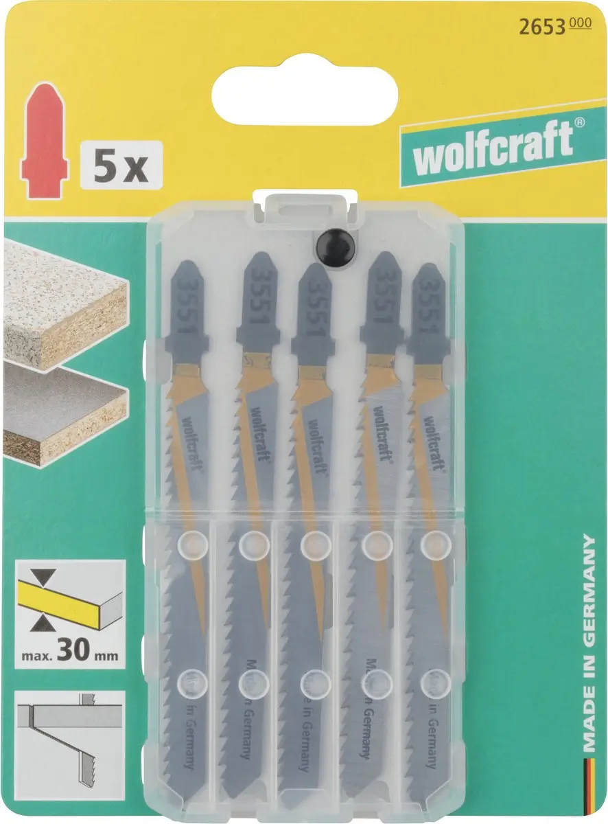Wolfcraft Decoupeerzaagblad HCS T-schacht - 5 Stuks