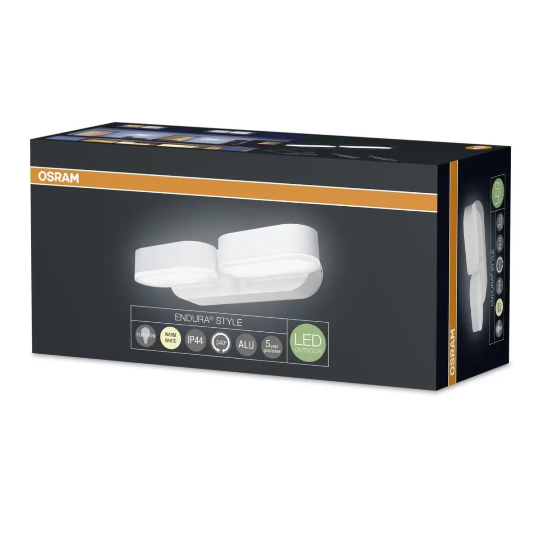 Osram Endura Style Mini Spot Buitenverlichting 2x13W - 23cm - Wit
