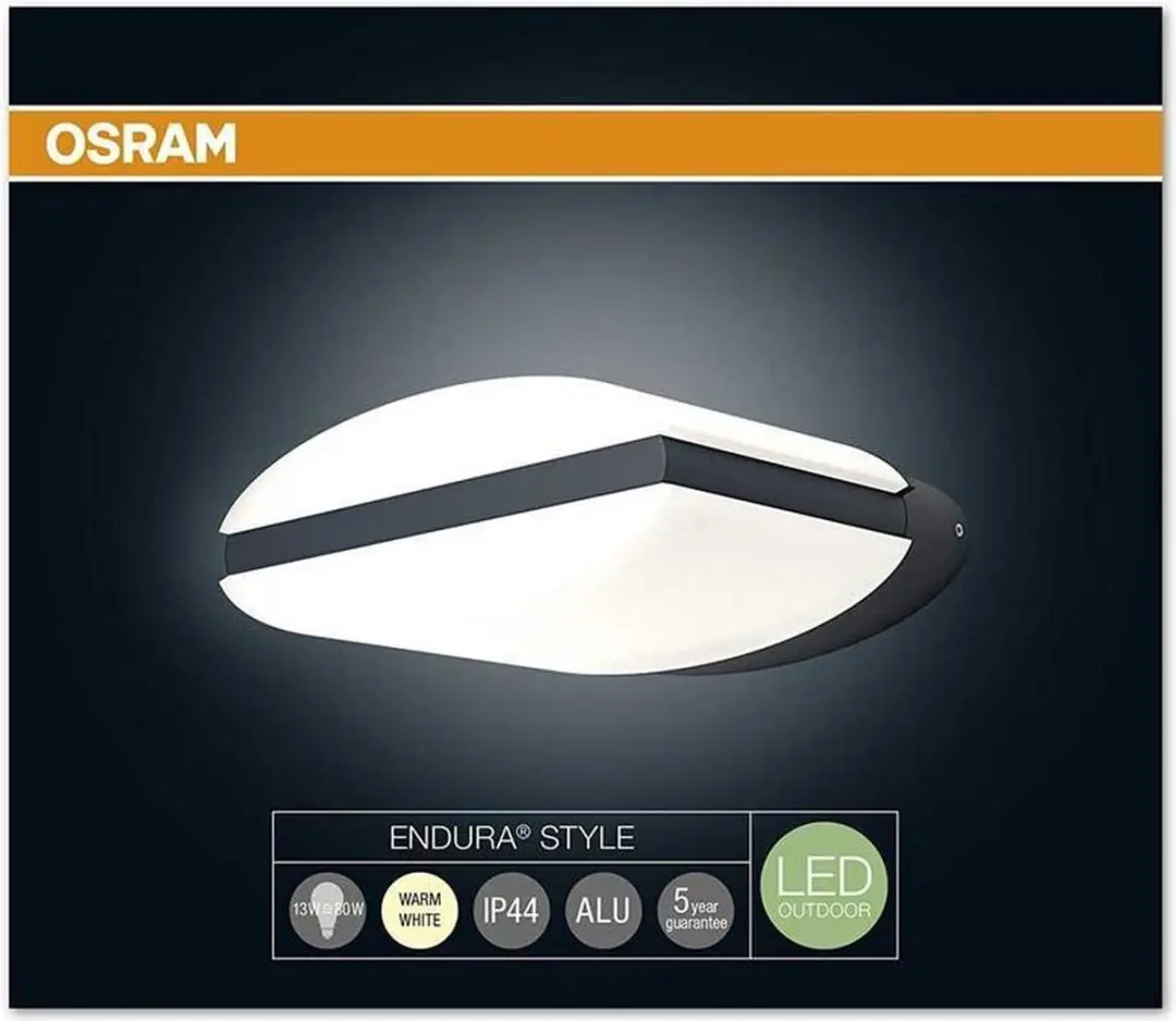 Osram Endura Buitengebruik Muurverlichting 13W - Donkergrijs