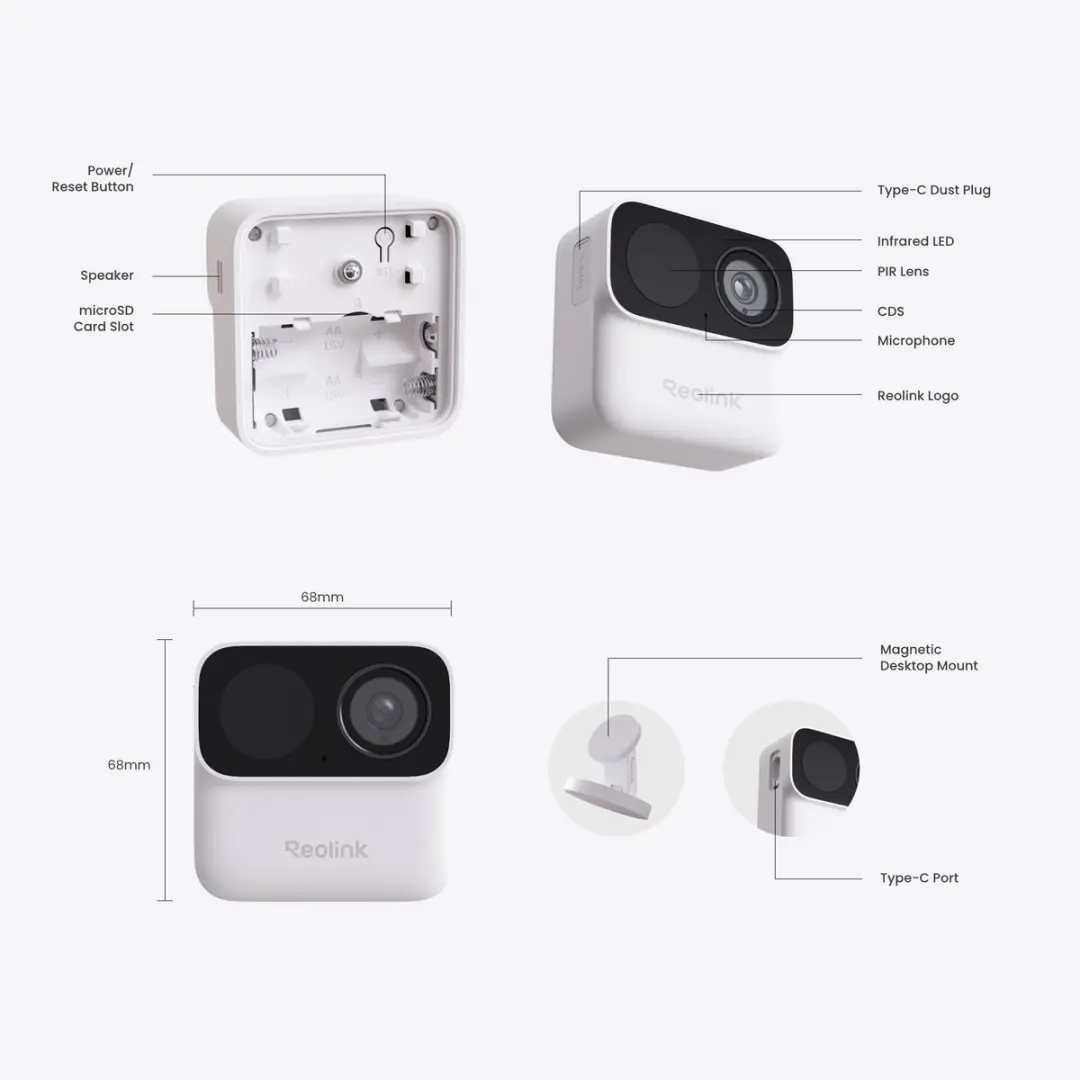 Reolink Argus B210 Beveiligingscamera - 2MP - 9 Maanden batterij - Wit