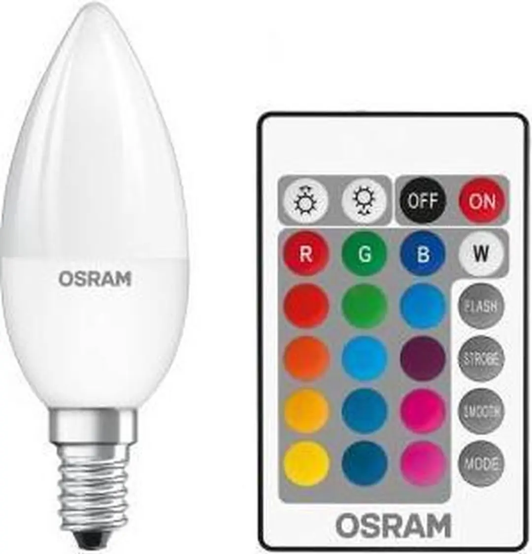 Osram LED Kaarslamp E14 RGBW 250lm