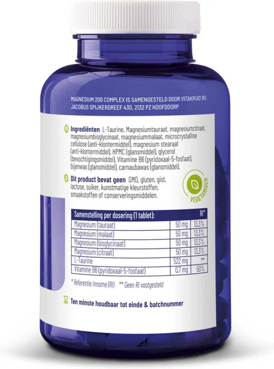 Vitakruid Magnesium 200 Complex - 2x90 tabletten