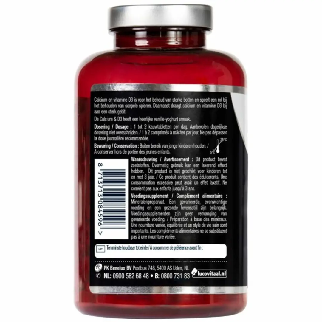 Lucovitaal Calcium 500mg + D3 Kauwtabletten - 270 Stuks