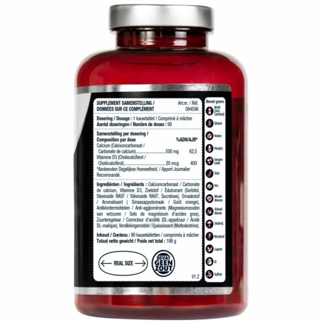 Lucovitaal Calcium 500mg + D3 Kauwtabletten - 270 Stuks