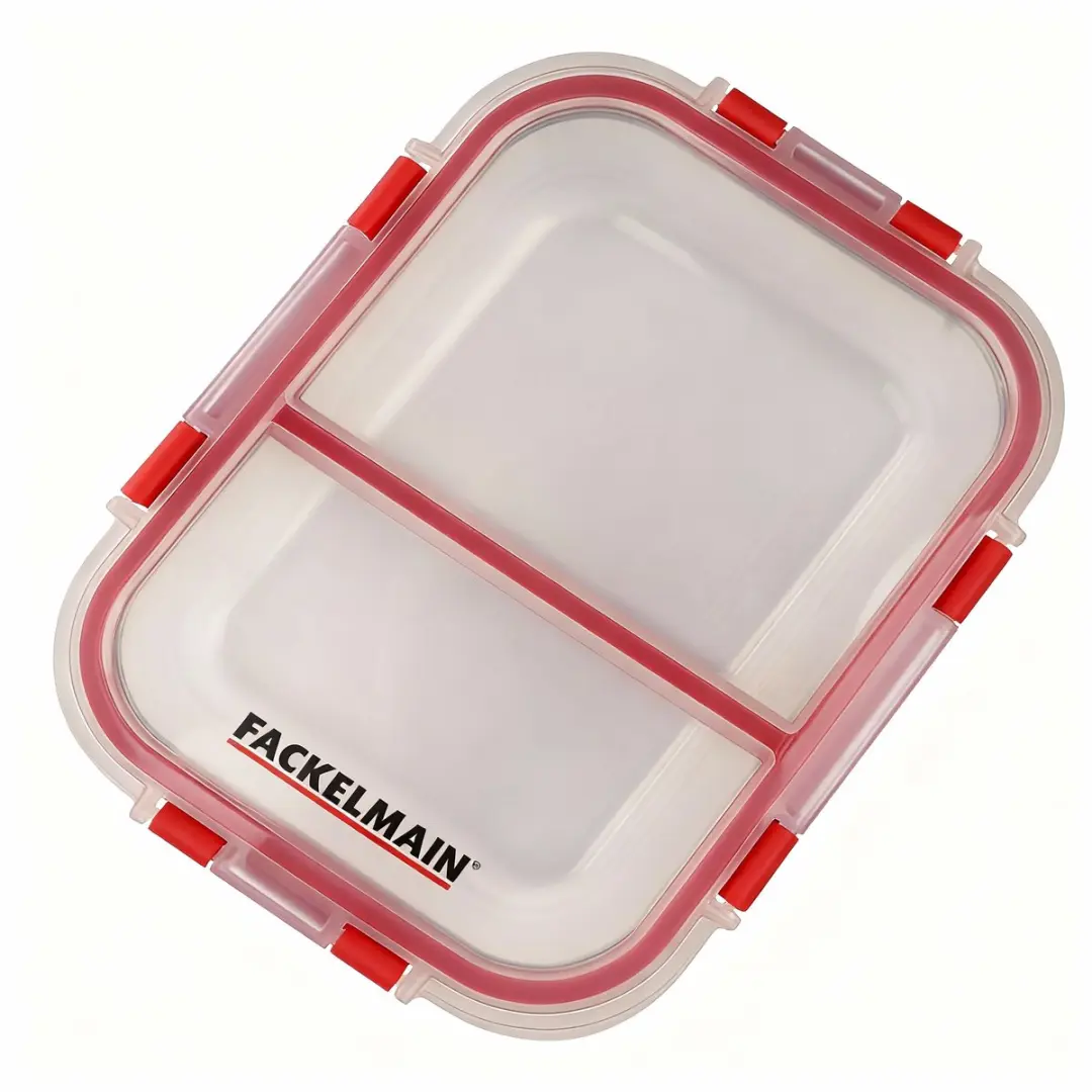 Fackelmann Move 47394 Lunchtrommel Glas - 1000ml - Rood/Transparant