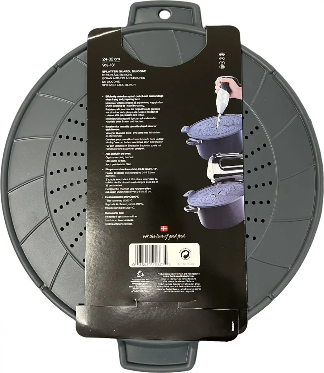 Scanpan Spatdeksel Siliconen 32cm - Antraciet