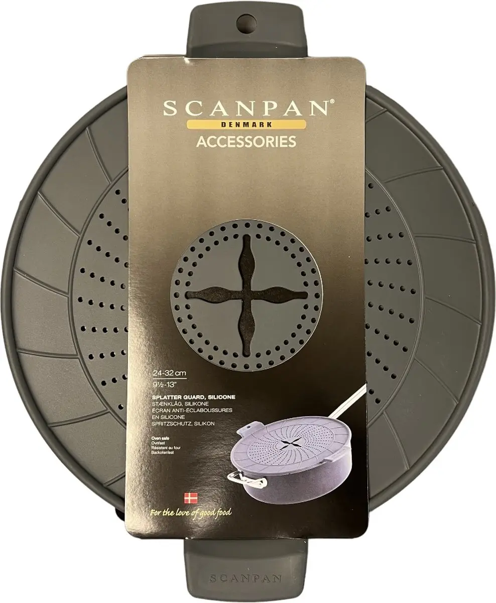 Scanpan Spatdeksel Siliconen 32cm - Antraciet