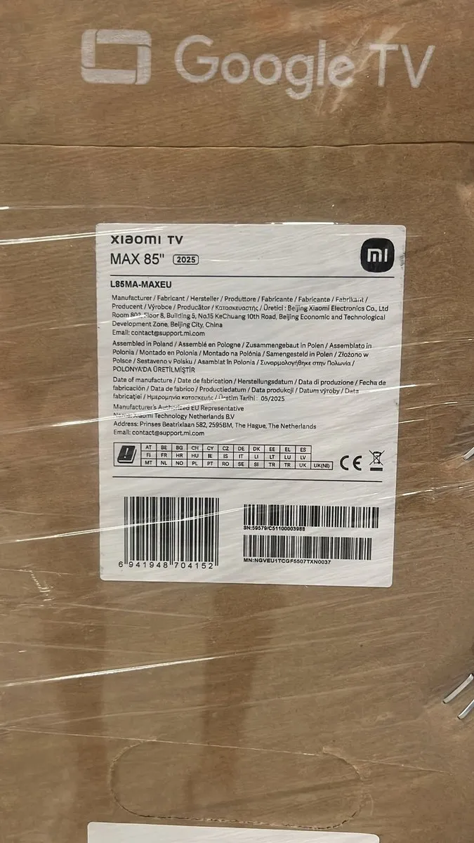 Xiaomi Smart TV ELA5730EU 4K QLED 85" - Grijs