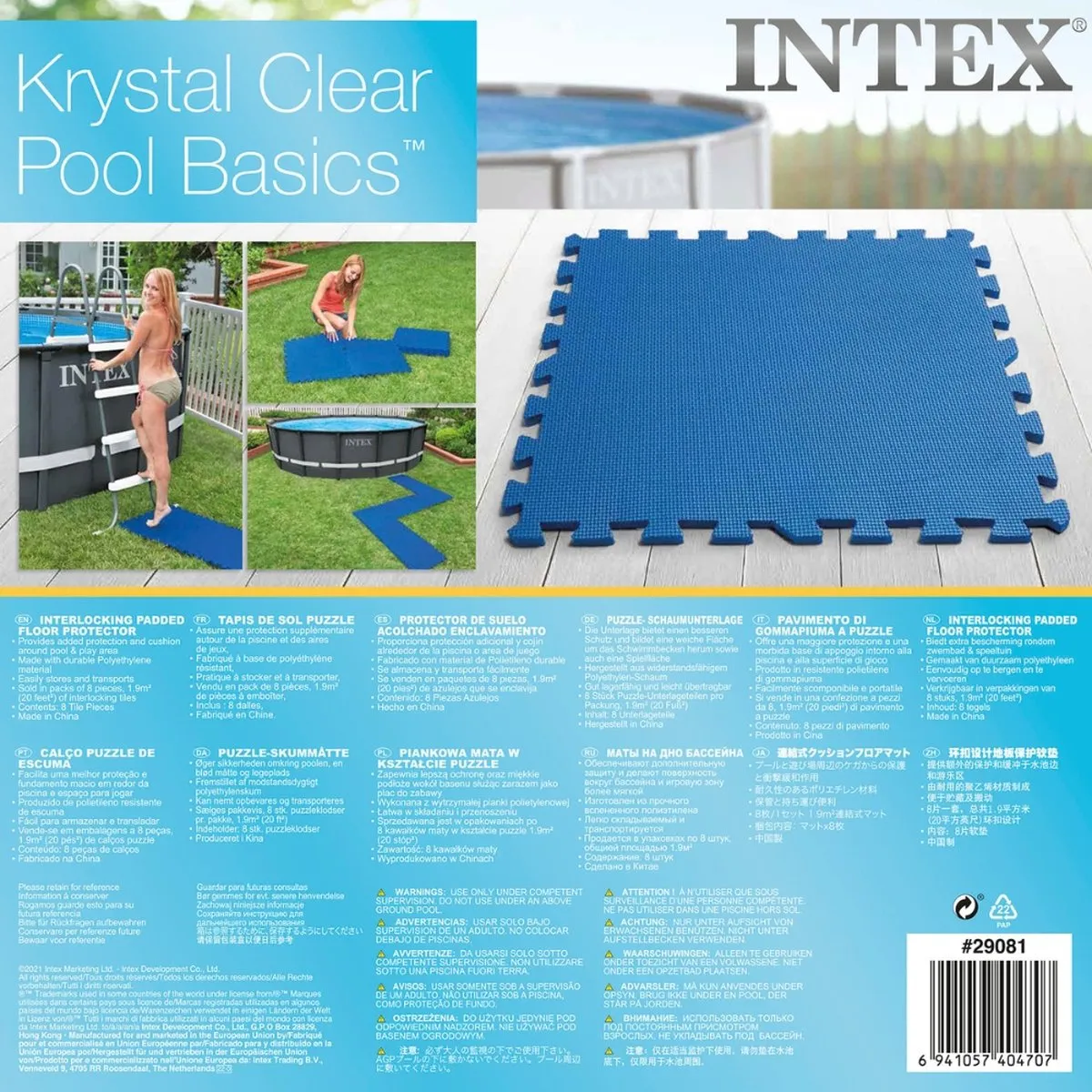 Intex Zwembadtegels 50x50cm Blauw - 96 Stuks - MPN 29081-Blauw