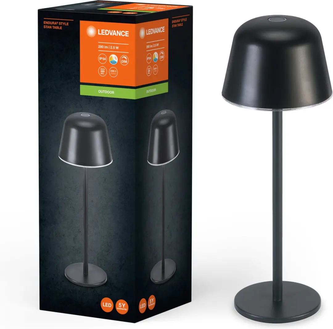 LEDVANCE Endura Style Table CCT USB - Donkergrijs 200lm