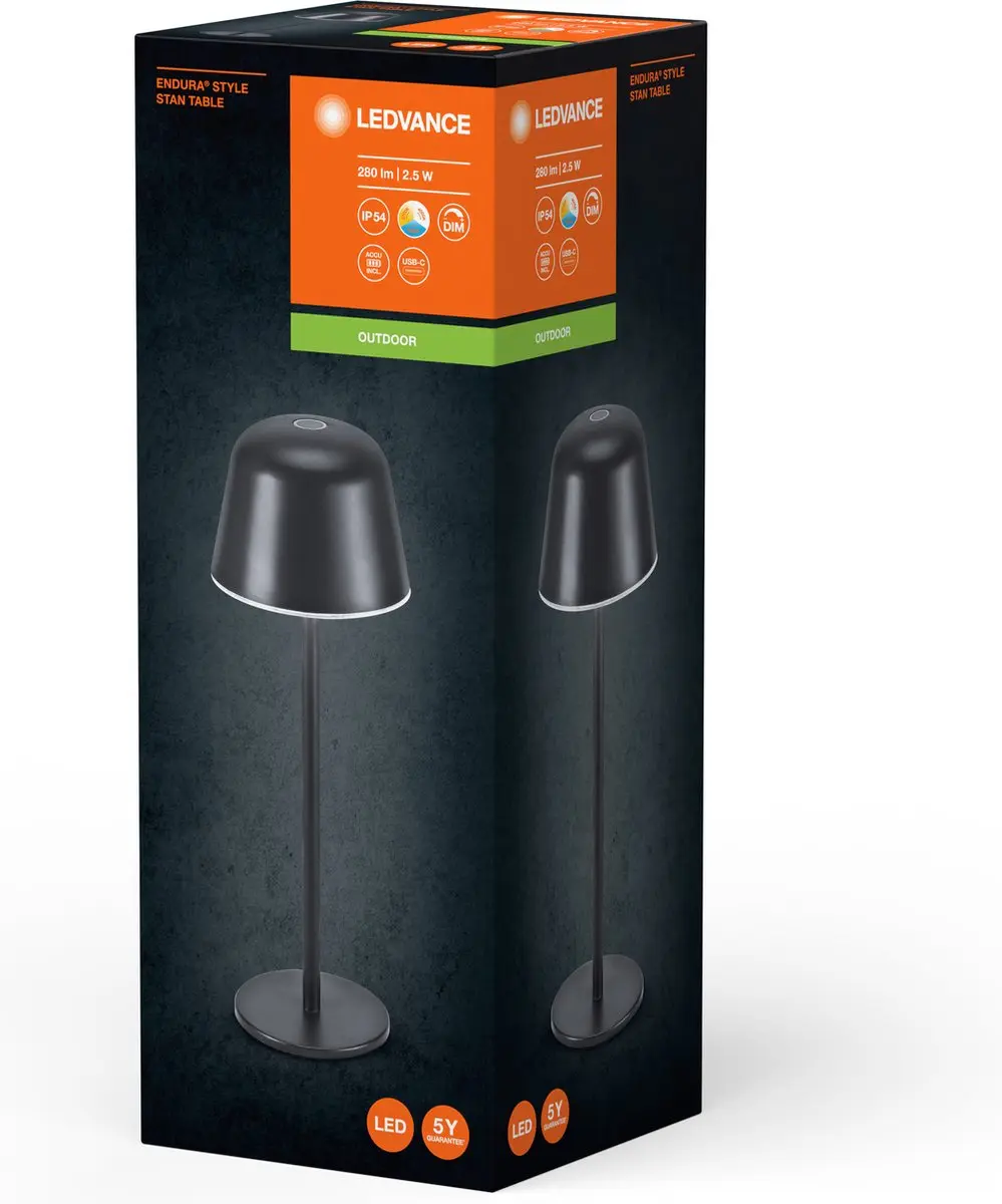 LEDVANCE Endura Style Table CCT USB - Donkergrijs 200lm - afbeelding 6 van 6