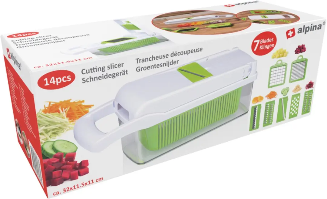 Alpina Snijmachine - 14 Onderdelen - Wit/ Groen