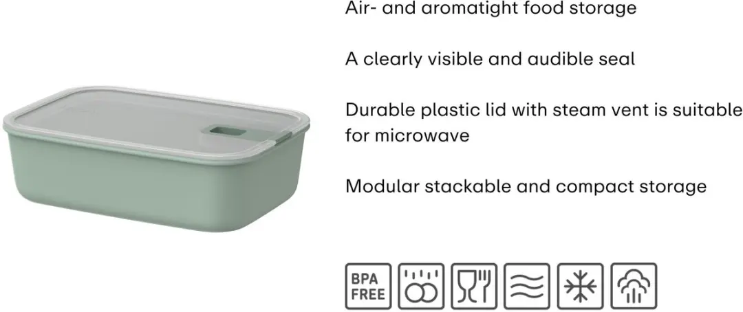 Mepal Vershouddoos 5-delig EasyClip Nordic black - 4,9L